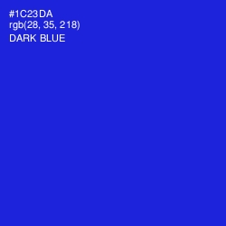#1C23DA - Dark Blue Color Image